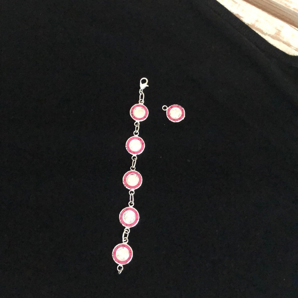 Beautiful Mexican bracelet and a charm